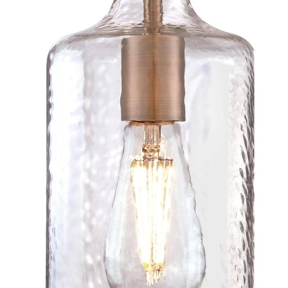 Westinghouse Lighting 6371500 Mini Pendant with Clear Textured Glass - Washed Copper