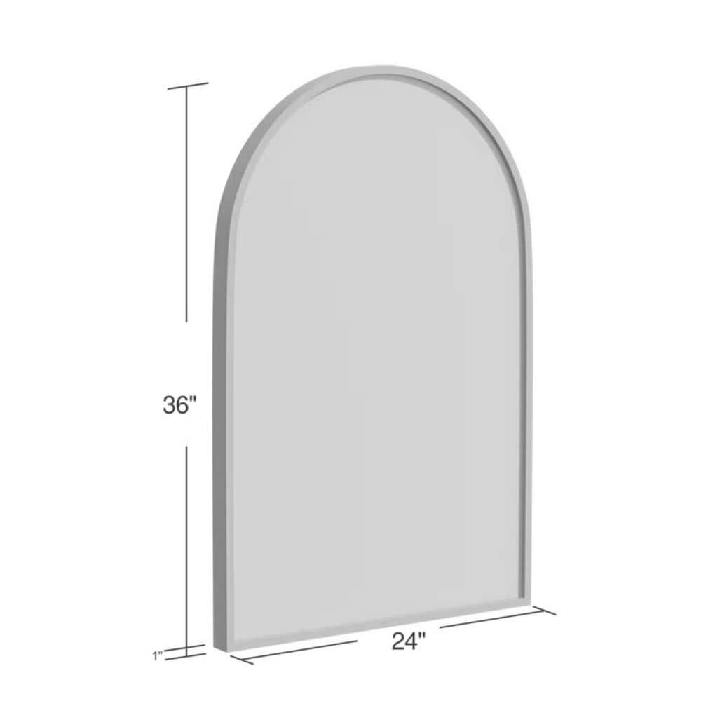 Dovelina Modern Metal Arched Wall Mirror Bathroom Vanity Mirror (Set of 2) - 24" x 36",Gold