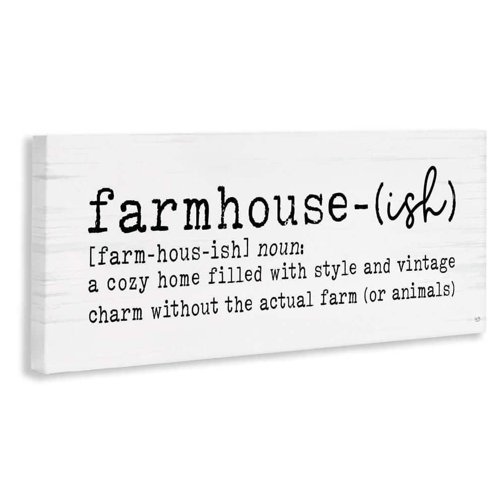 Stupell Industries " Farmhouse-Ish Playful Definition Sign Birch Pattern " by Lux + Me Designs