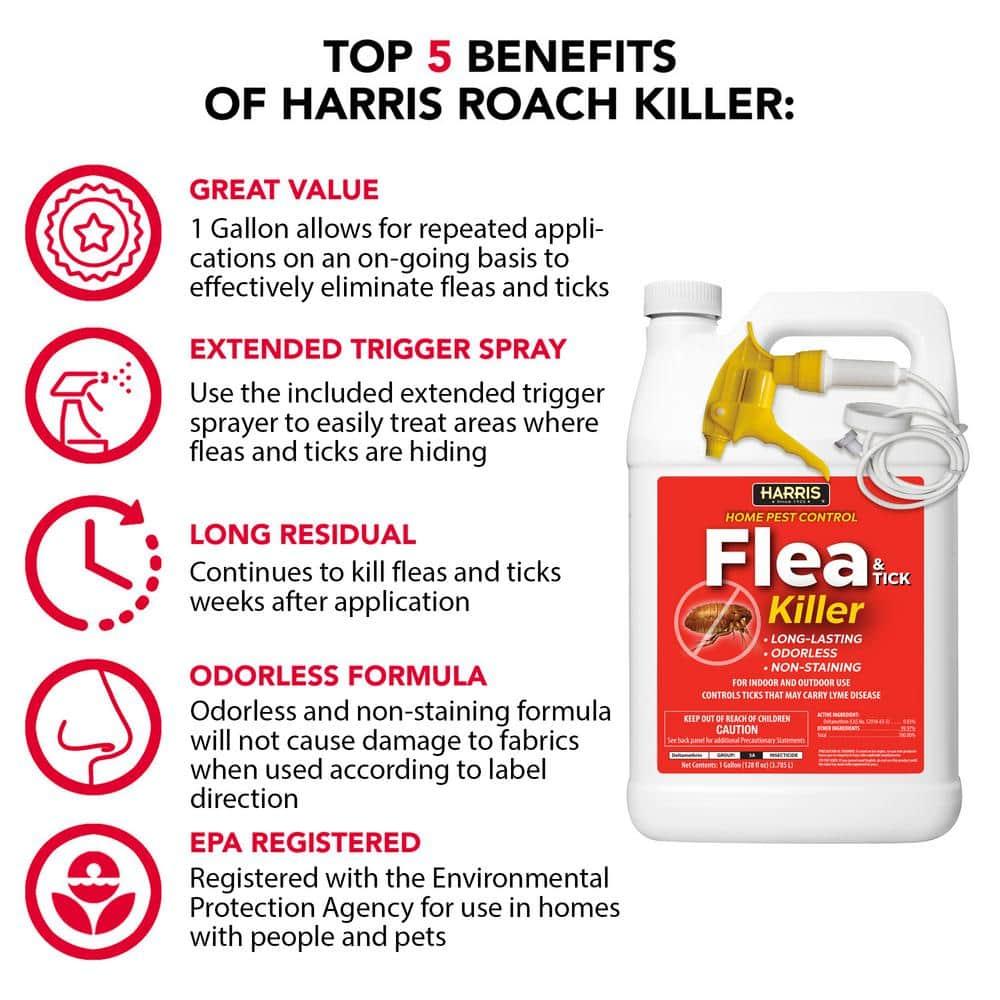 Harris Home Pest Control Flea & Tick Killer Liquid 1 gal