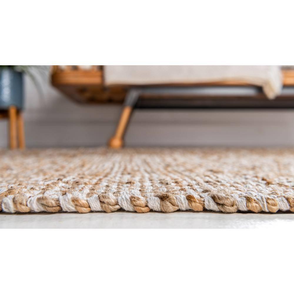 Unique Loom 3' 3 x 5' 1 Assam Chunky Jute Natural Area Rug