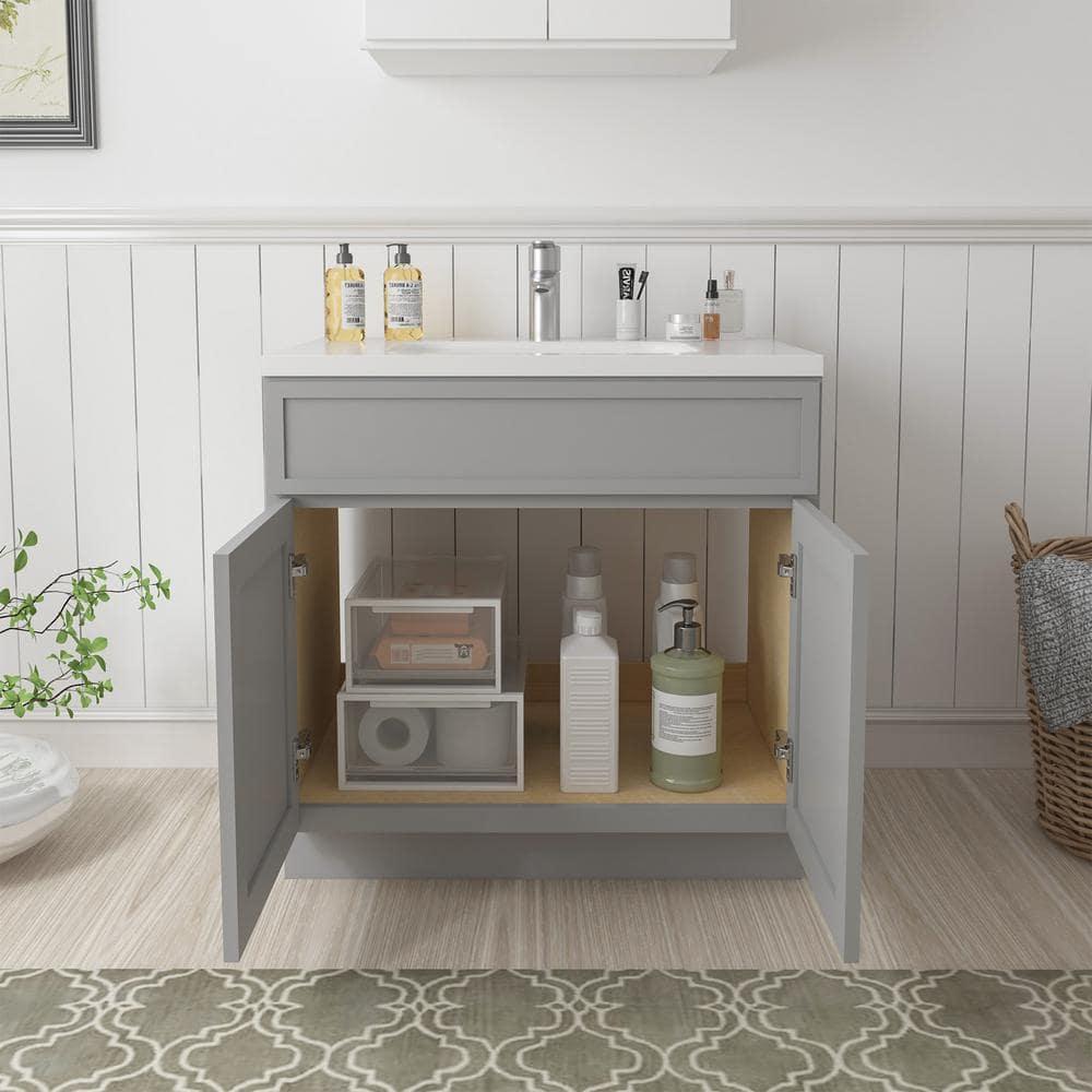 39" W Birch Plywood Freestanding Single Base Storage Cabinet with Soft Close Door