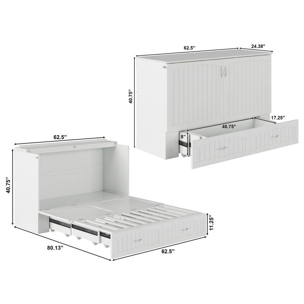 Southampton Murphy Bed Chest with USB Turbo Charger - AFI