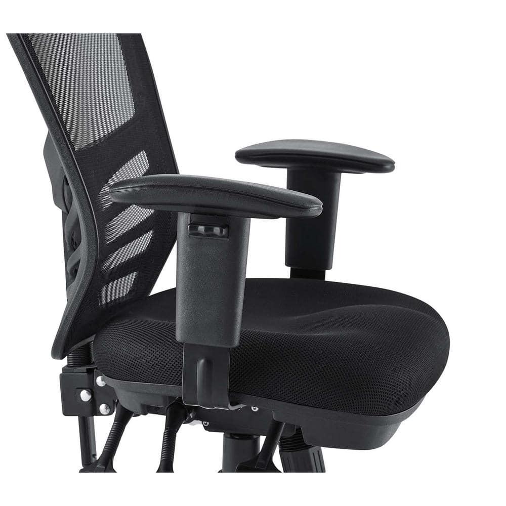 Articulate Mesh Office Chair Midnight Black - Modway: Ergonomic, Adjustable Arms, Swivel Desk Chair