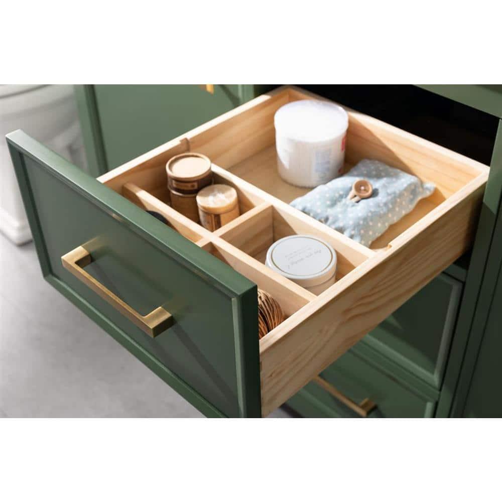 Legion Furniture 54" MDF/Veneer Wood Double Sink Vanity Cabinet - Vogue Green