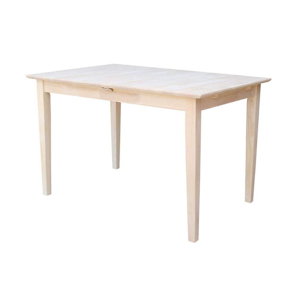 International Concepts Unfinished Rectangular Shaker Dining Table