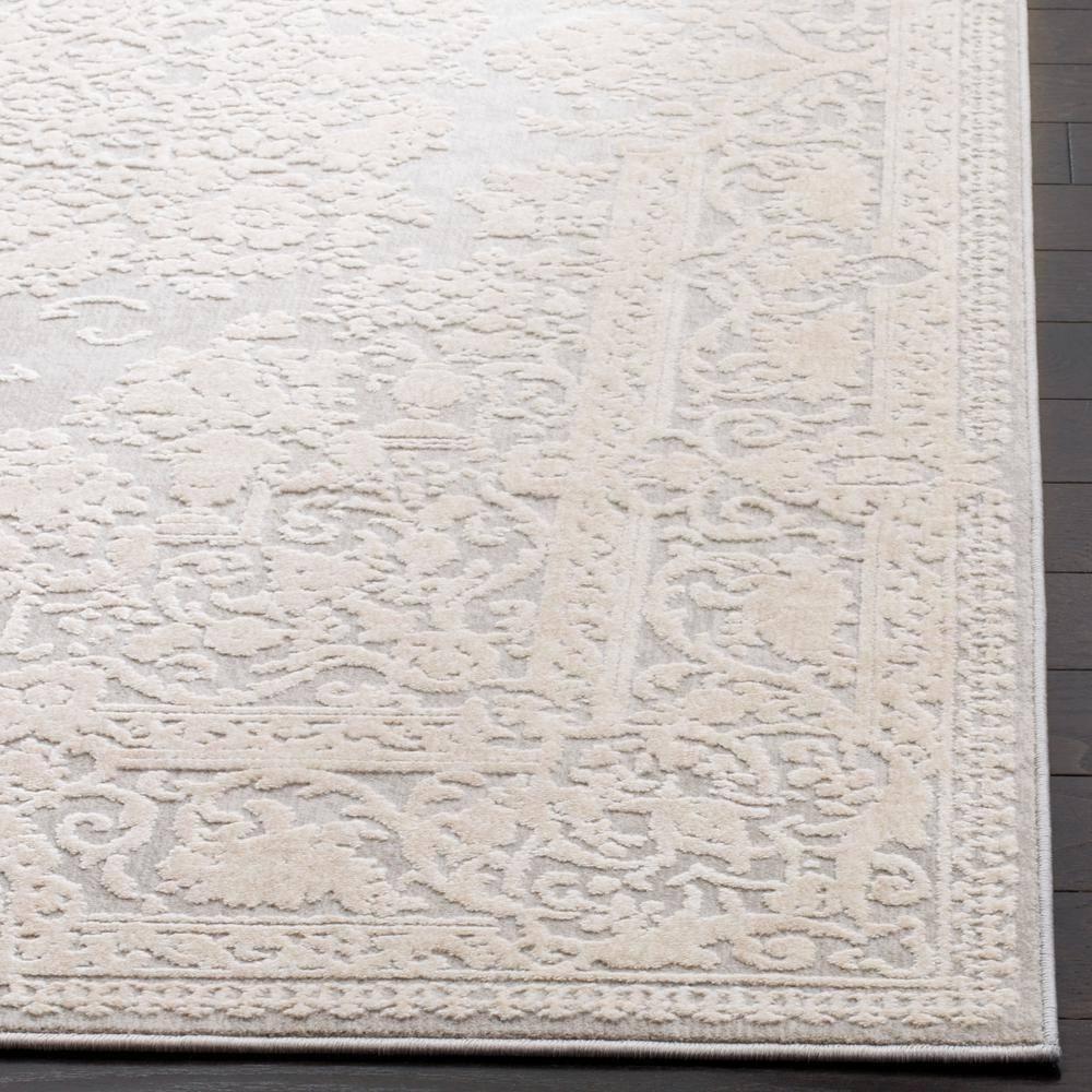 Reflection RFT664 Power Loomed Indoor Area Rug - 8'x8' - Light Grey/Cream - Safavieh