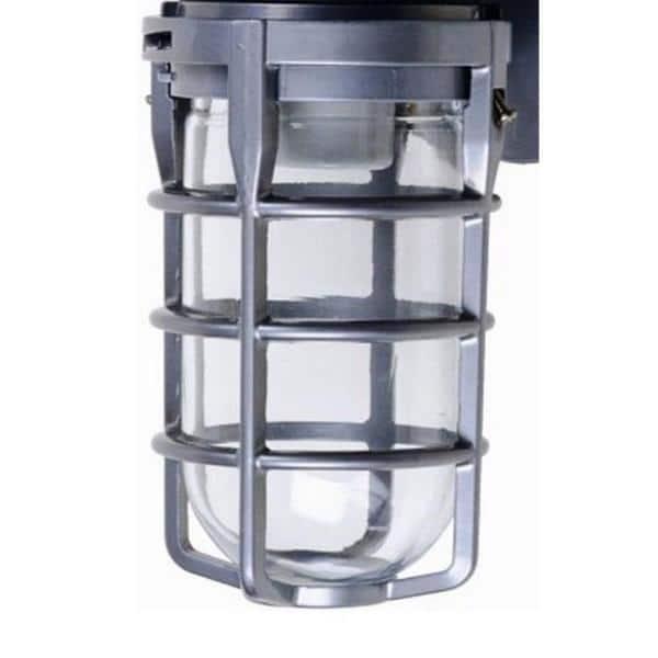 Woods L1707SV Traditional 150W Incandescent Weather Industrial Light, Wall Mount, Silver