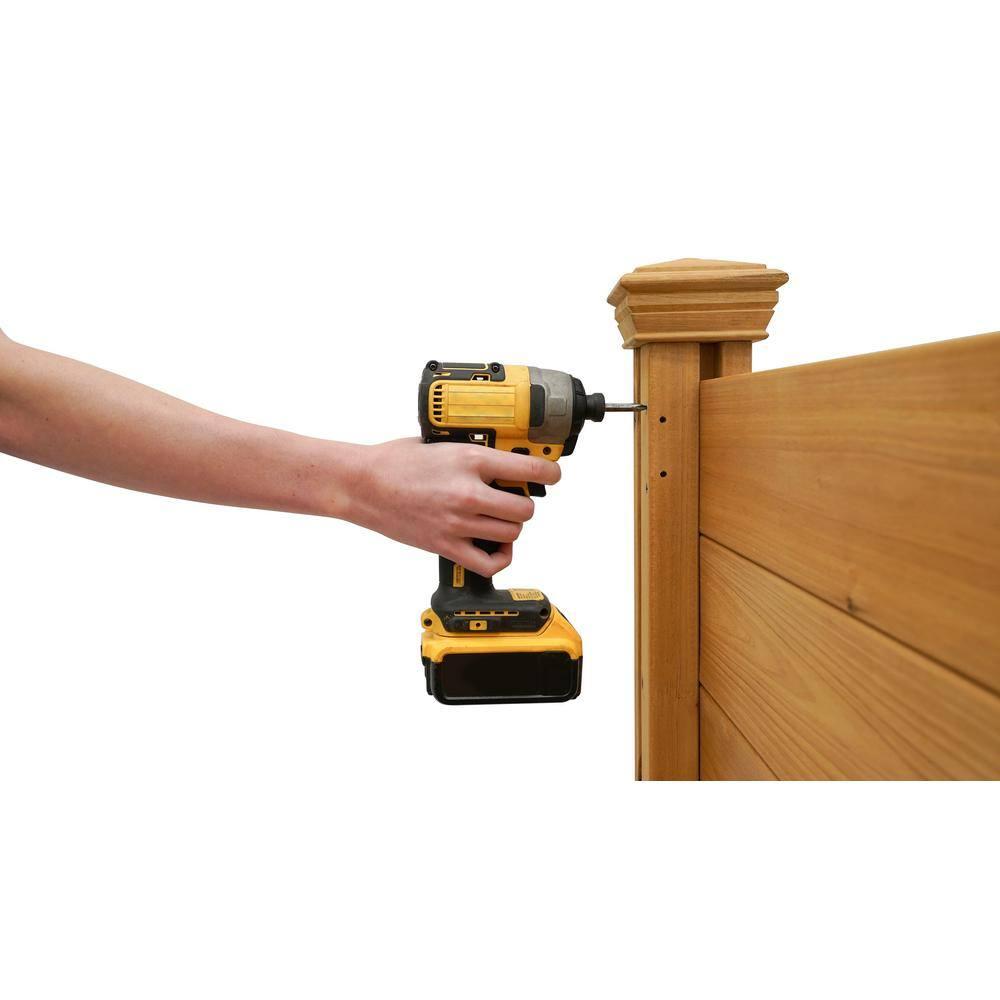 4ft H x 4ft W (2 Panels) No Dig Enclo Premium Wood Privacy Screen, Ideal Outdoor Privacy Wall, Pool Equipment Enclosure, Cedar Privacy Fence, Trash Can Enclosures, Air Conditioner Fence, EC18029