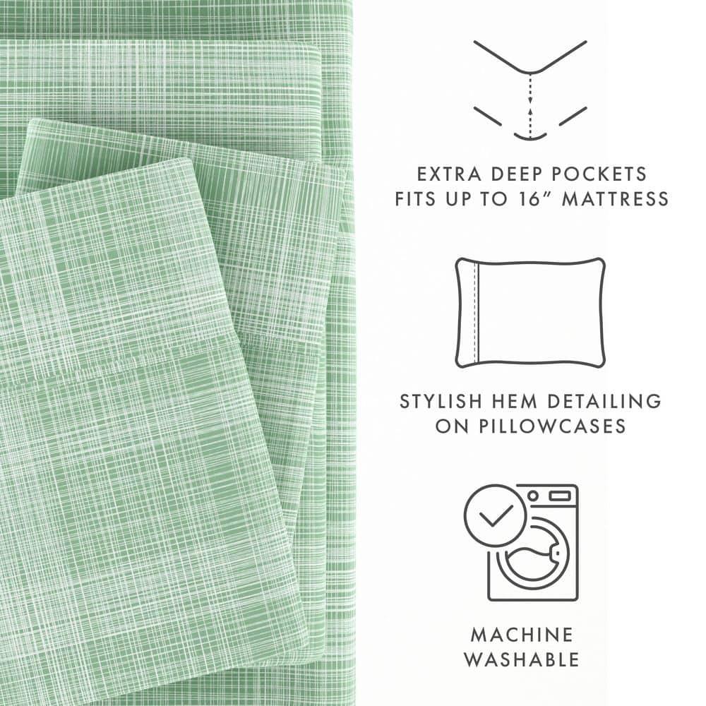 Becky Cameron Simply Soft™ Thatch Pattern Microfiber Sheet Set