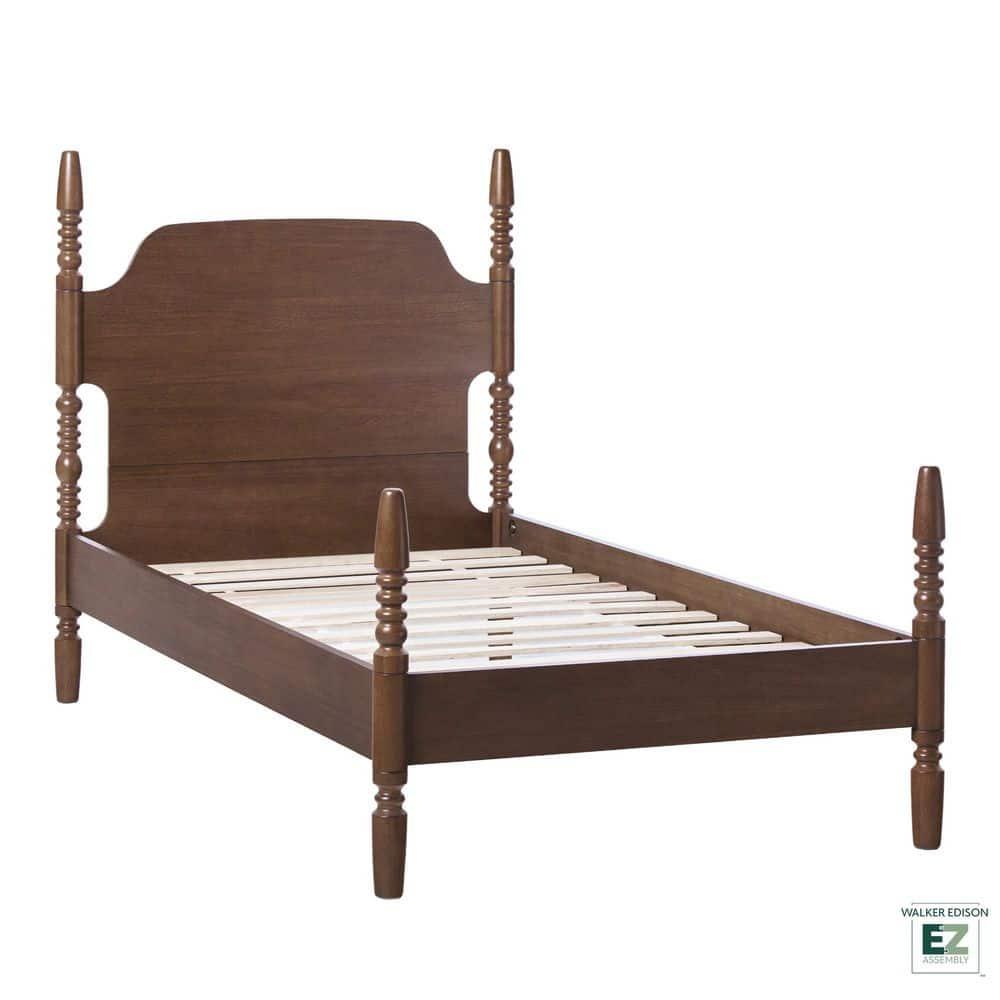 Vivienne Traditional Easy Assembly Solid Wood Twin Spindle Bed