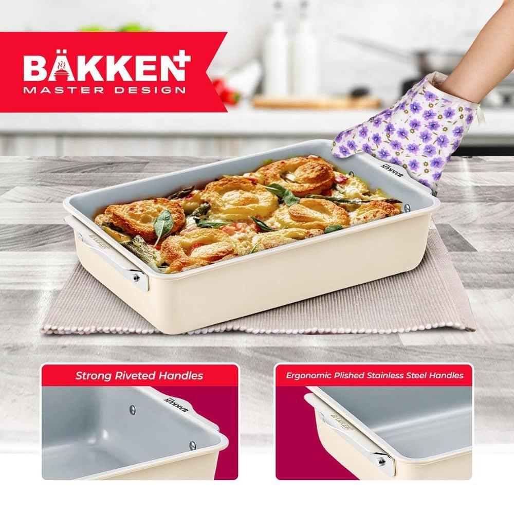 Premium Non-Stick Ceramic Baking Sheet Pan - Aluminized Steel with Ceramic Non-Stick Coating, PFOA & PFAS Free - Non-Toxic, Perfect for Baking, Roasting, and More - Medium Size (15.5" x 10") – Cream