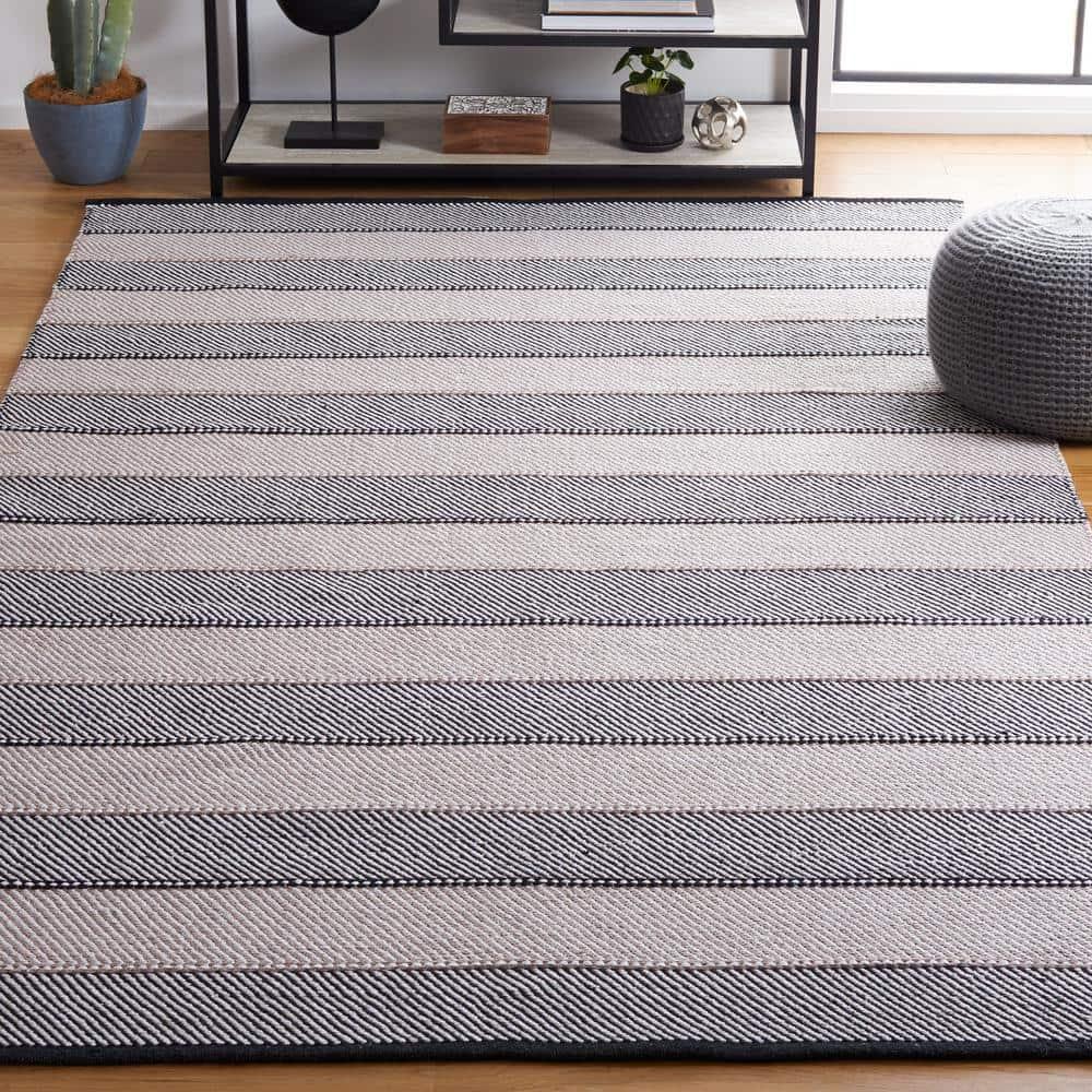 Longshore Tides Striped Kilim Flat Weave Cotton Striped Rug