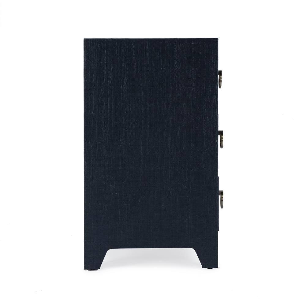 Butler Specialty Company Bar Harbor Raffia 3 Drawer Chest - Navy Blue
