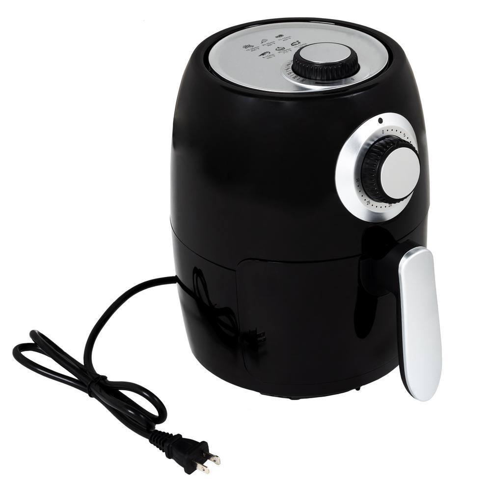 Classic Cuisine Air Fryer - 2.3-Quart Electric Fryer For Healthier Cooking - Compact Appliance With Nonstick Interior - Kitchen Gadgets By Classic Cuisine (Black)