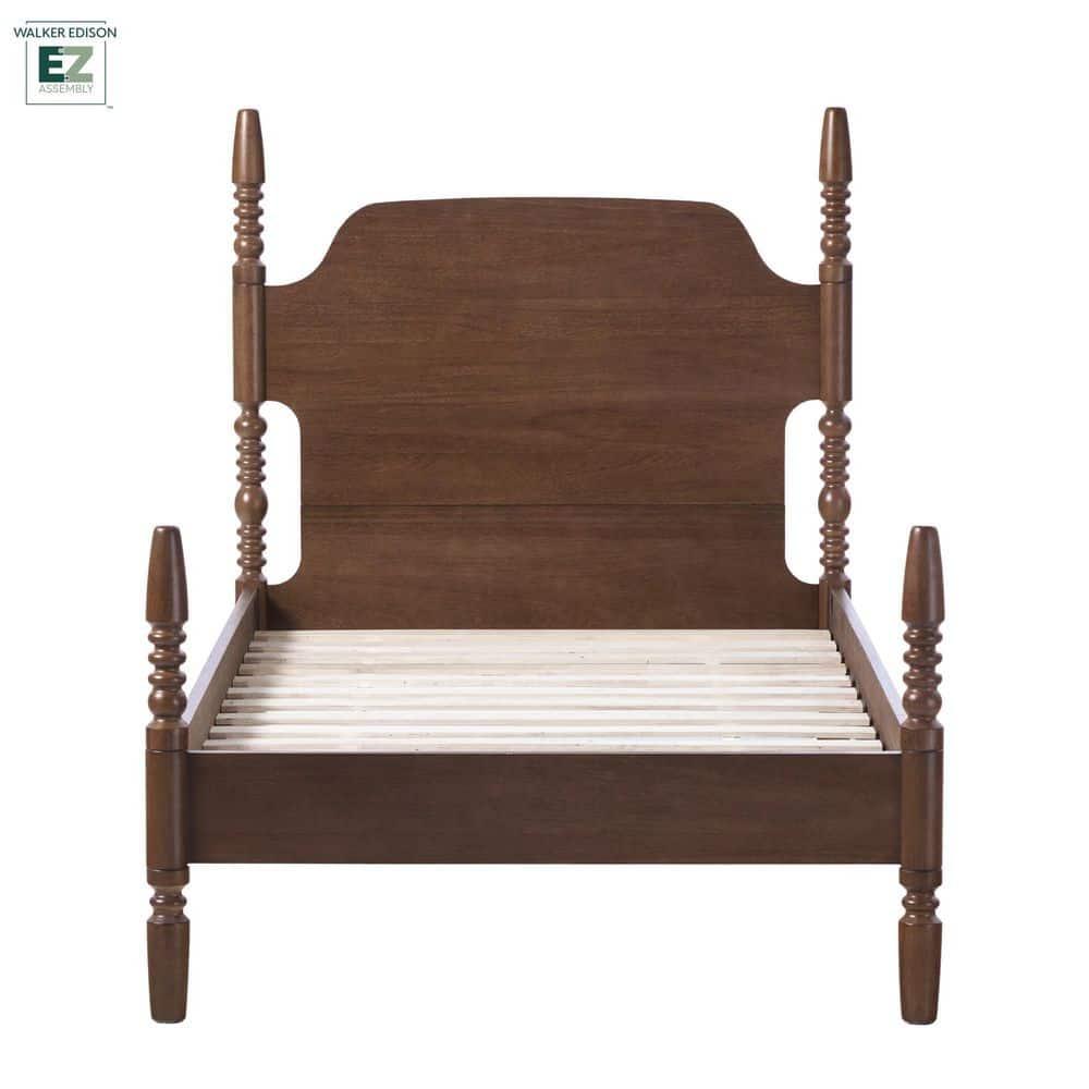 Vivienne Traditional Easy Assembly Solid Wood Twin Spindle Bed