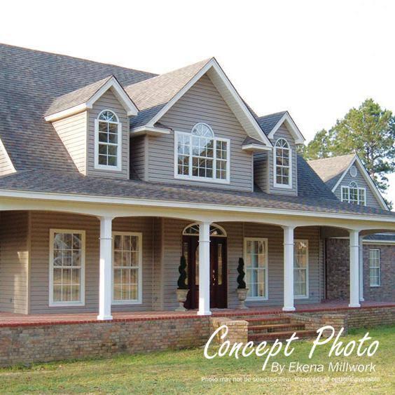 6" x 9' Endura-Aluminum Wellington Style Column, Square Shaft (For Post Wrap Installation), Non-Tapered, Gloss White Finish w/ Capital & Base