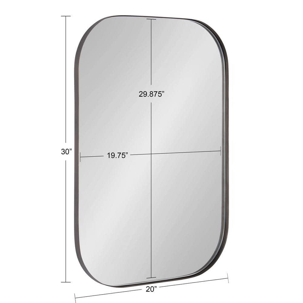 Kate and Laurel Rollo Decorative Framed Wall Mirror, Bronze 20x30