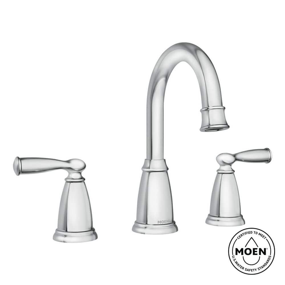 Moen Moen Banbury 8 In. Widespread Double Handle High-Arc Bathroom Faucet In Mediterranean (Valve Included) 84947-CH