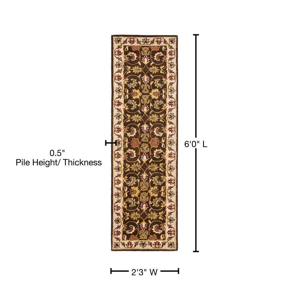 Heritage HG818 Hand Tufted Runner Rug - Brown/Beige - 2'3"x6' - Safavieh.