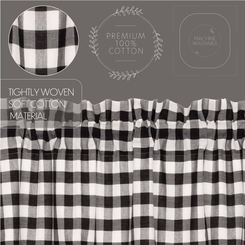 VHC Brands Annie Buffalo Check Plaid Cotton Tailored Window Valance