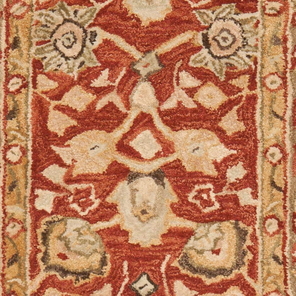 SAFAVIEH Anatolia Venice Traditional Wool Runner Rug, Rust/Green, 2'3" x 12'
