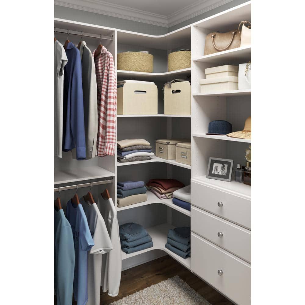 WIixle Corner Shelves Closet Storage, 30"x30" - 3 Pack, White