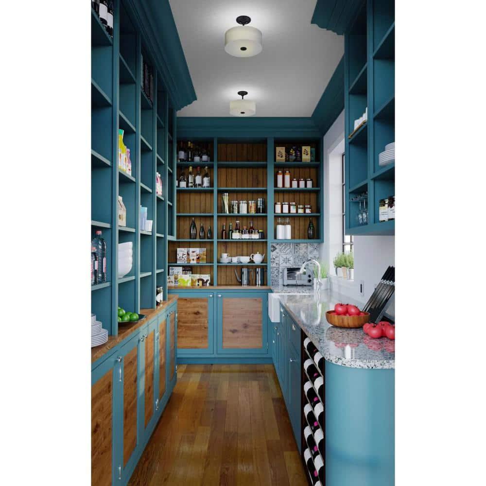 Progress Lighting Inspire Collection 2-Light Semi-Flush Fixture, Graphite Finish, Summer Linen Shade