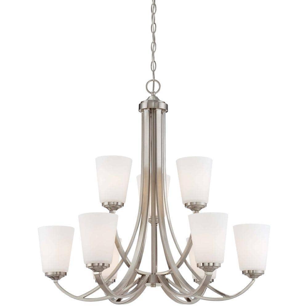 Minka Lavery - Overland Park - Chandelier 9 Light Brushed Nickel in Transitional