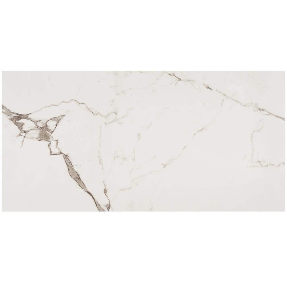 Bond Tile 24" x 47" Polished Marble Look Porcelain Floor and Wall Tile (15.5 Sq. Ft. / Case)