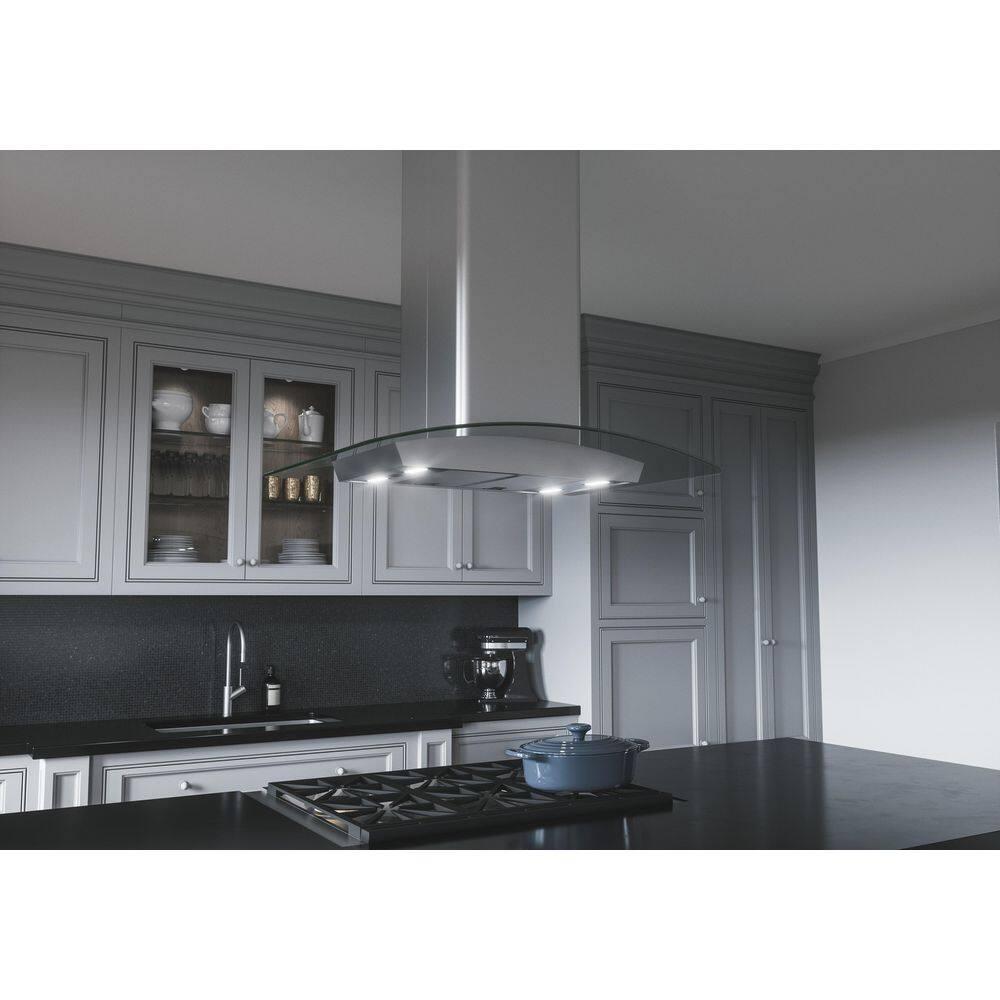 42" Milano 700 CFM Convertible Island Range Hood with Nightlight
