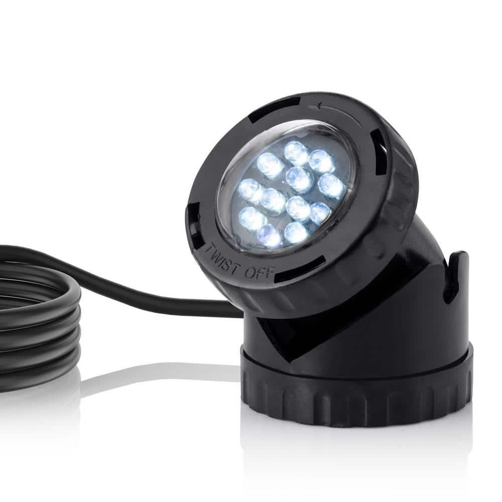 LED Submersible Light with Photocell & Transformer - Alpine Corporation: Weather-Resistant, Electric Powered Landscape Ground Spotlight