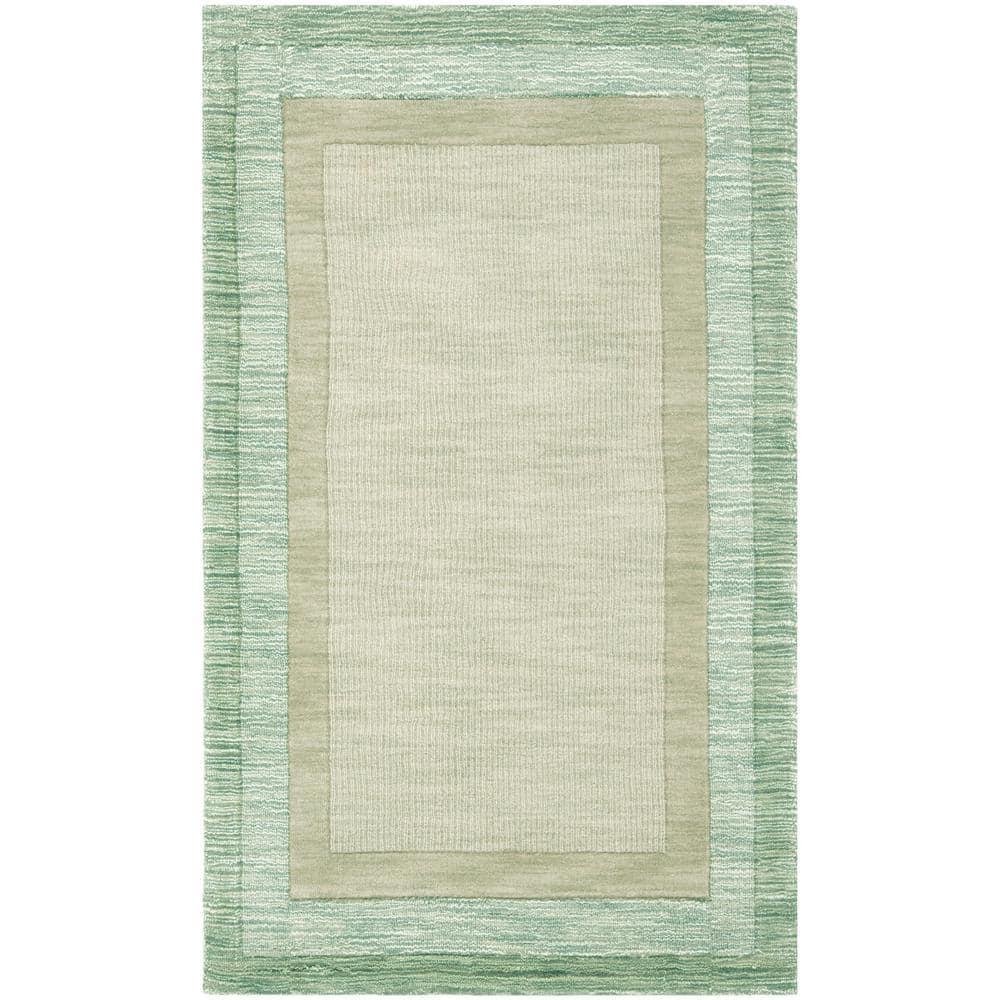 Impressions IM821 Hand Loomed Accent Rug - Green/Beige - 3'x5' - Safavieh