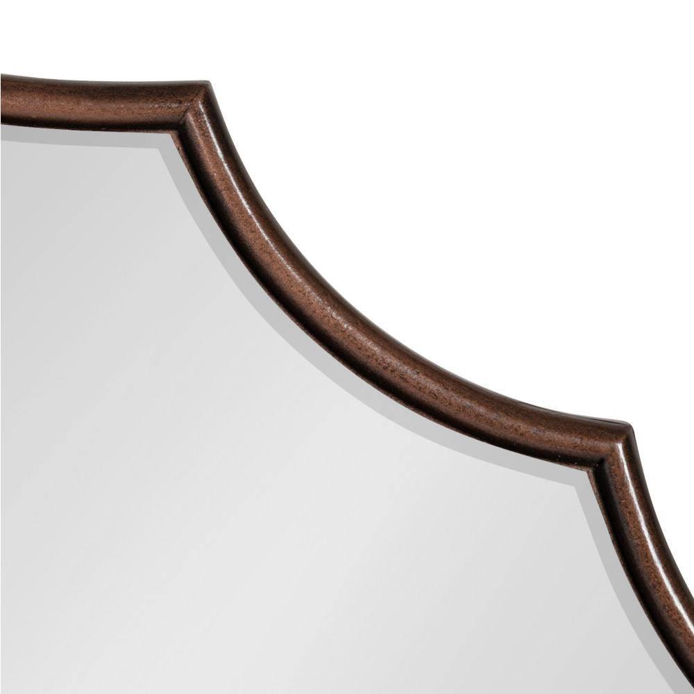 Kate and Laurel Leanna Scalloped Oval Wall Mirror, 20x42, Bronze