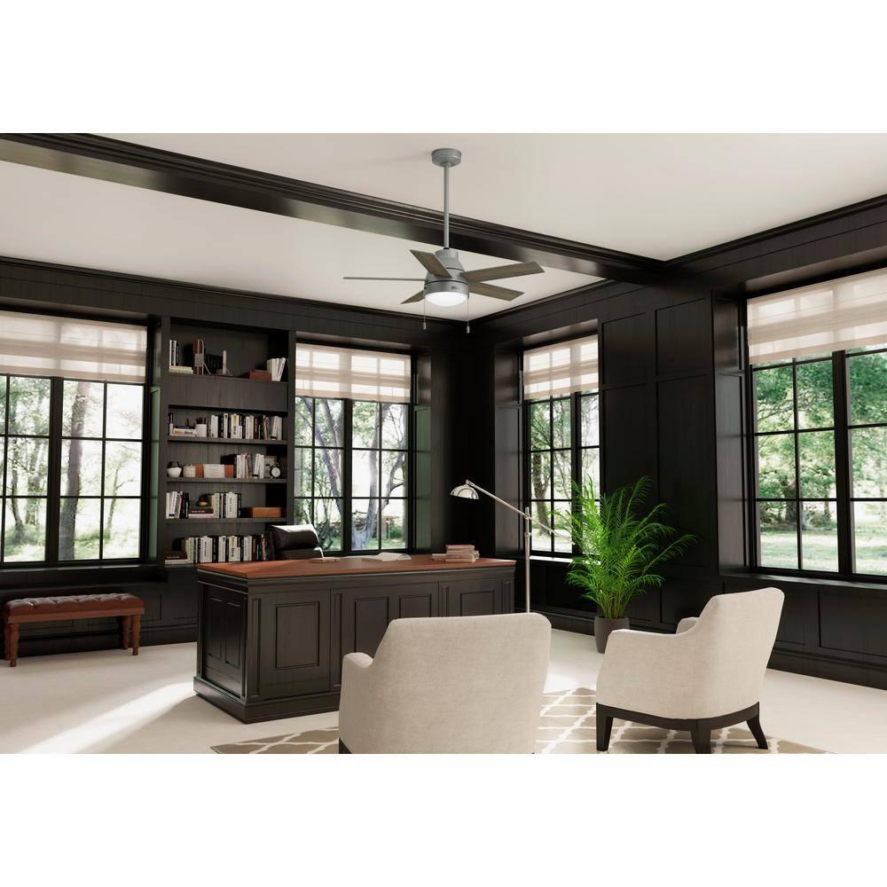 44" Elliston 5 - Blade Standard Ceiling Fan with Pull Chain and Light Kit Included