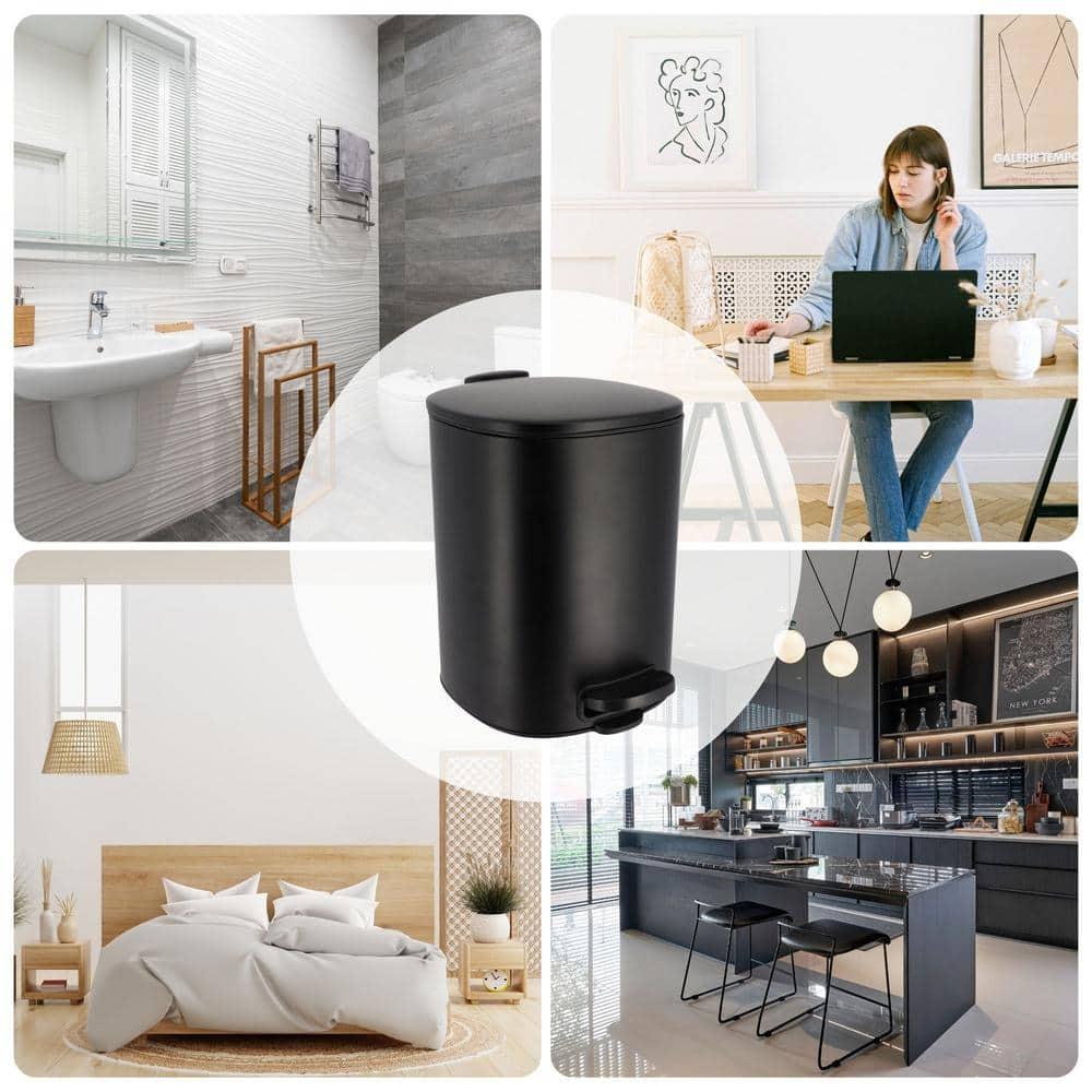 Evideco Mel Metal Step On Kitchen Trash Can - 1.3 Gallons