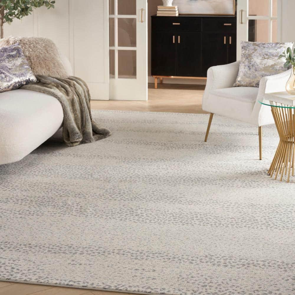 Nourison Elegance Modern Abstract Indoor Rug Beige Grey 7'10" x 10'6"