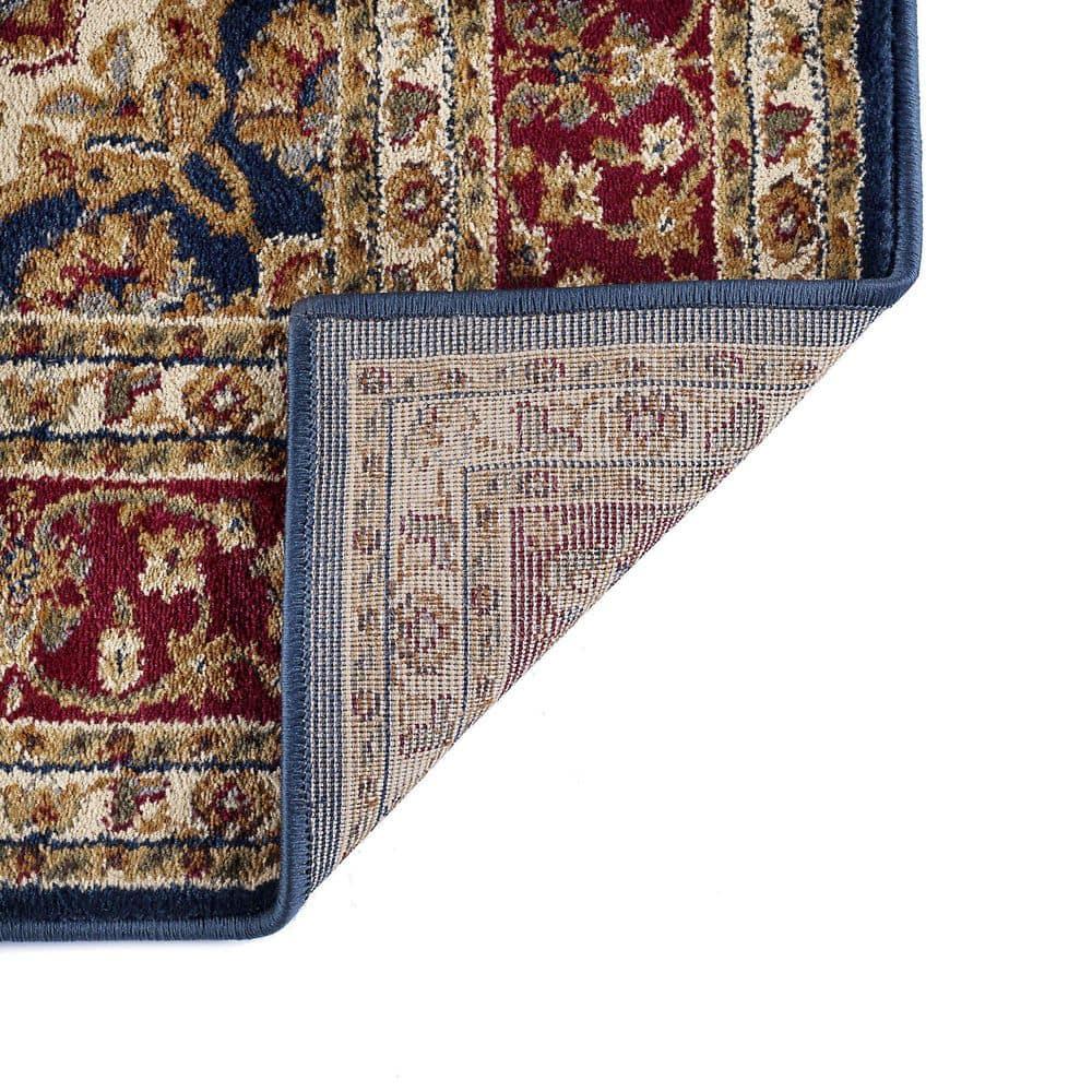 Tayse Sensation Area Rug 4787 NAVY Traditional Navy Blue Bordered Medallion 2' x 3' Rectangle