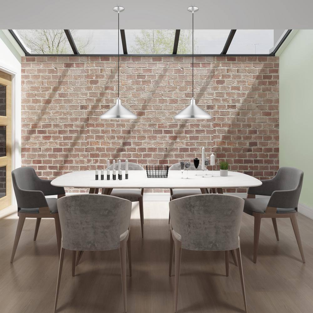 Livex Lighting Metal Shade 1 - Light Chandelier in  Brushed Aluminum