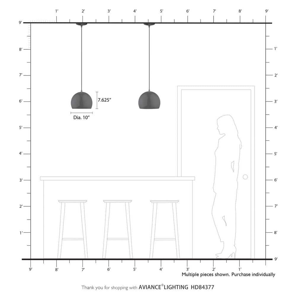 Livex Lighting Piedmont 1 - Light Pendant in  Soft Gold/Polished Brass