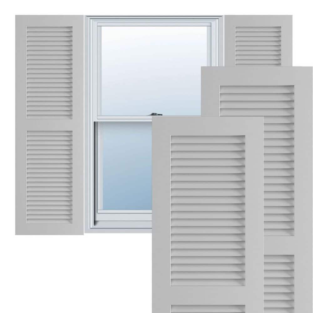 True Fit PVC Two Equal Louver Shutters