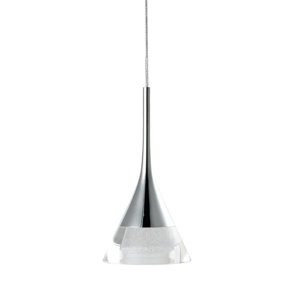 Amalfi 4.75-in Integrated LED Height Adjustable ETL Certified Pendant Light with Cone Shade