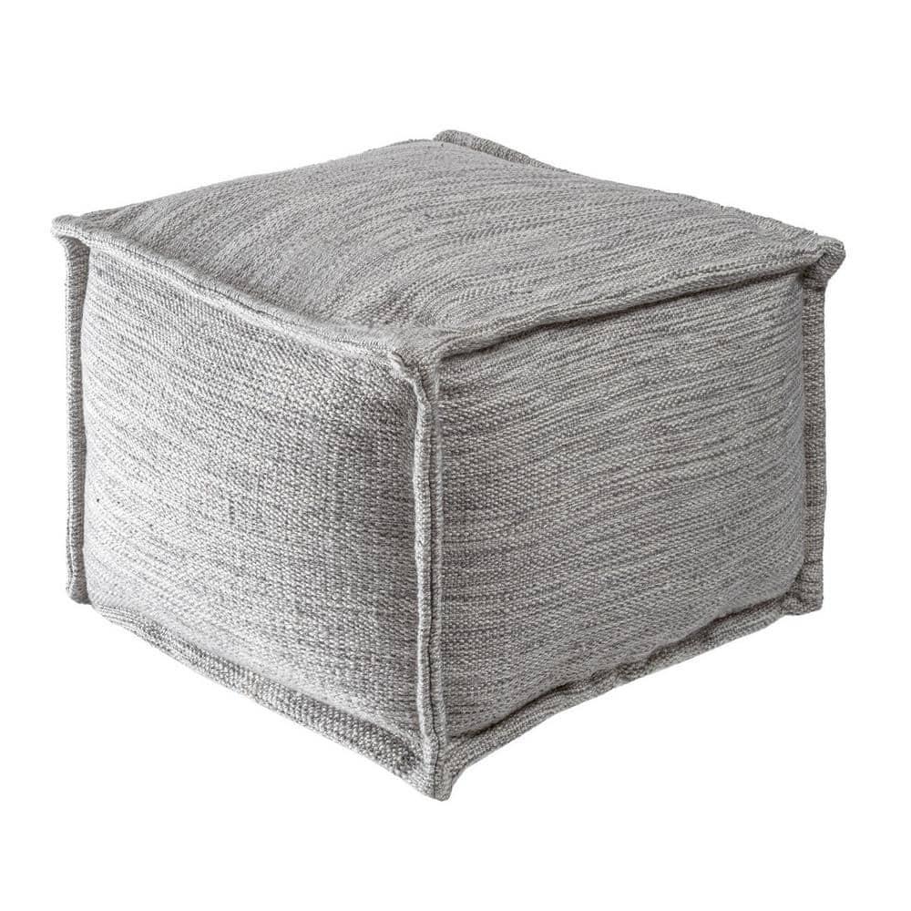 nuLOOM Sofia Casual Flatwoven Solid Indoor/Outdoor Ottoman Pouf