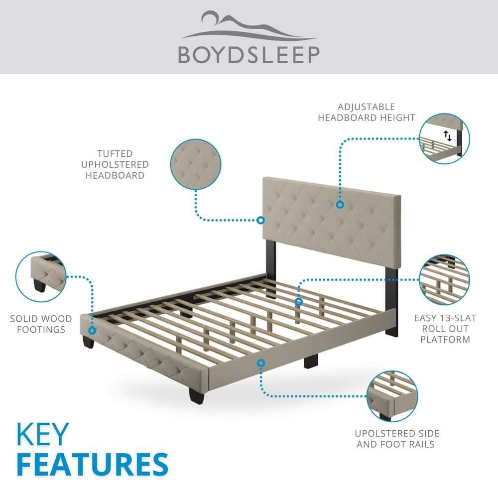 Boyd Sleep CHES962EK Clara Upholstered  Platform  Bed