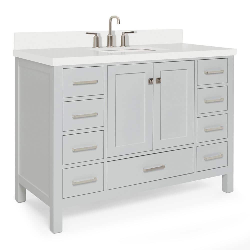 Ariel A049swqrvo Cambridge 49" Free Standing Single Basin Vanity Set - Grey