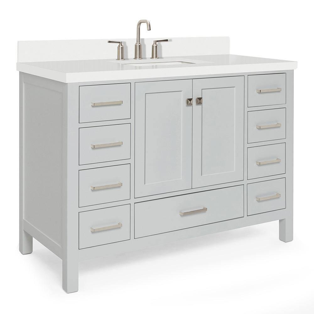 Ariel A049swqrvo Cambridge 49" Free Standing Single Basin Vanity Set - Grey