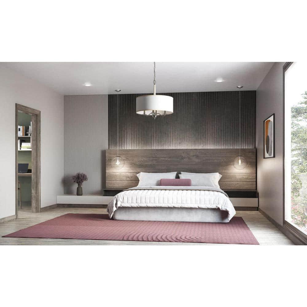 Progress Lighting Atwell 1-Light Glass Globe Pendant, Brushed Nickel, Clear Glass Shade