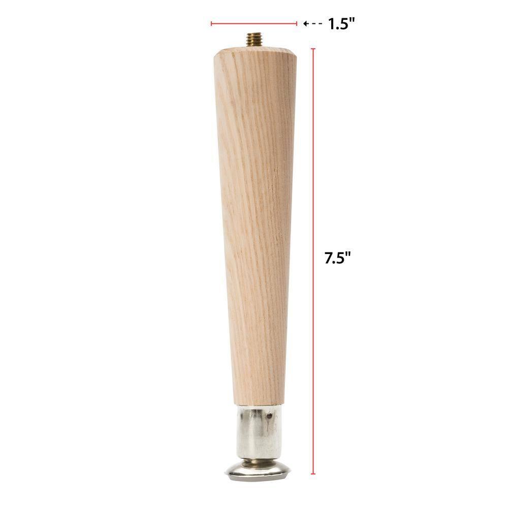 Waddell 7-1/2 In. Hardwood Round Table Leg 2508