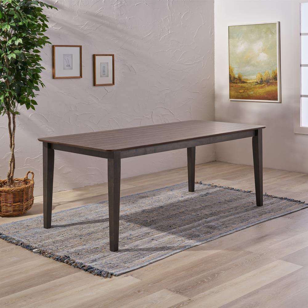 76" Gray Contemporary Handcrafted Rectangular Dining Table