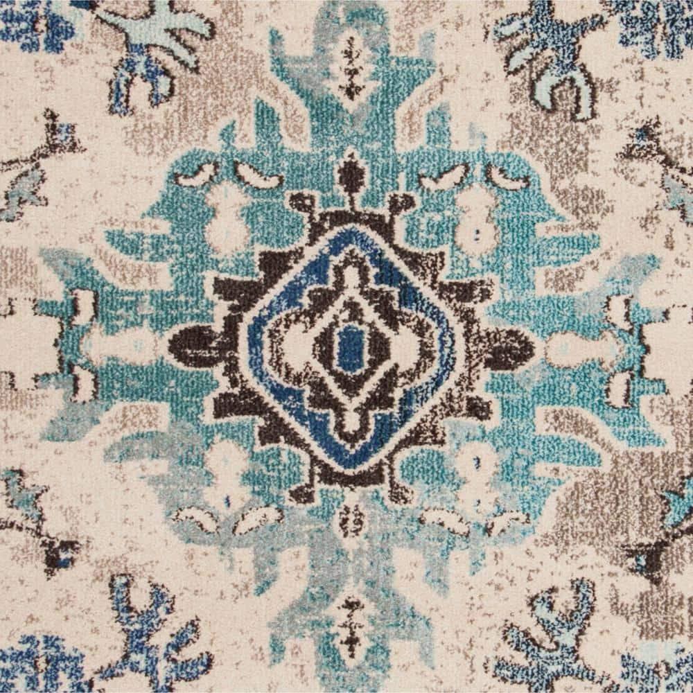 Monaco MNC243 Power Loomed Indoor Area Rug - Navy/Light Blue - 5'1"x7'7" - Safavieh